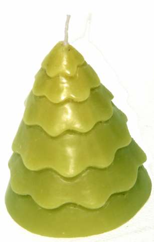 Xmas Tree Decorative Candle - Green