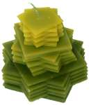 Stack Sheet Candle - Green - Squares