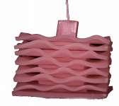 Wave Pink Decorative Candle - Square