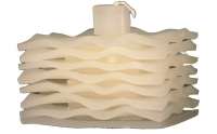 Wave White Decorative Candle - Square