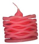 Wave Pink Decorative Candle - Round