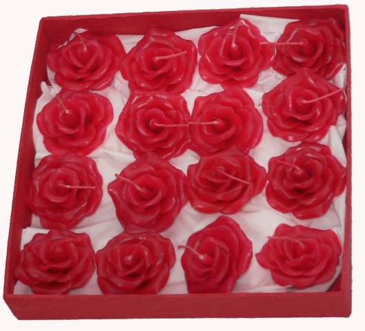 16 Rose Candles in a Gift Box - BULK Buy