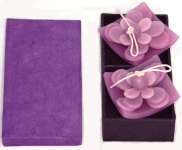 Floating Lotus Candle Giftset - Purple