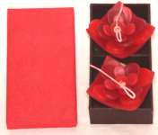 Floating Lotus Candle Giftset - Red
