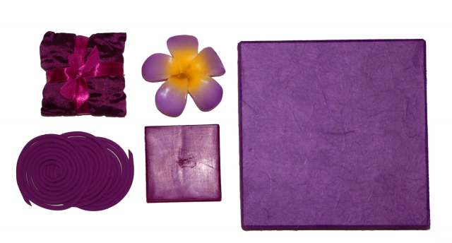Candles & Incense Gift Box - Purple