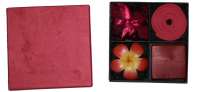 Candles & Incense Gift Box - Red