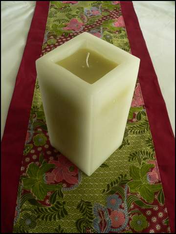Tower Pillar Candle - Green