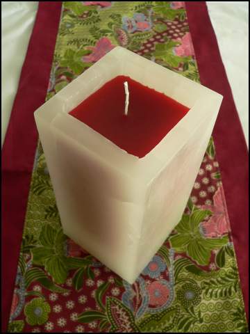 Tower Pillar Candle - Red